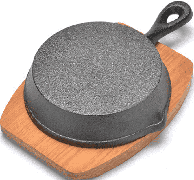 Сковорода 13,5см MAYER & BOCH чугунная с дощечкой